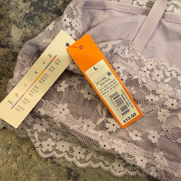 Nwt Colsie Lavender bralette size L - Picture 3 of 4